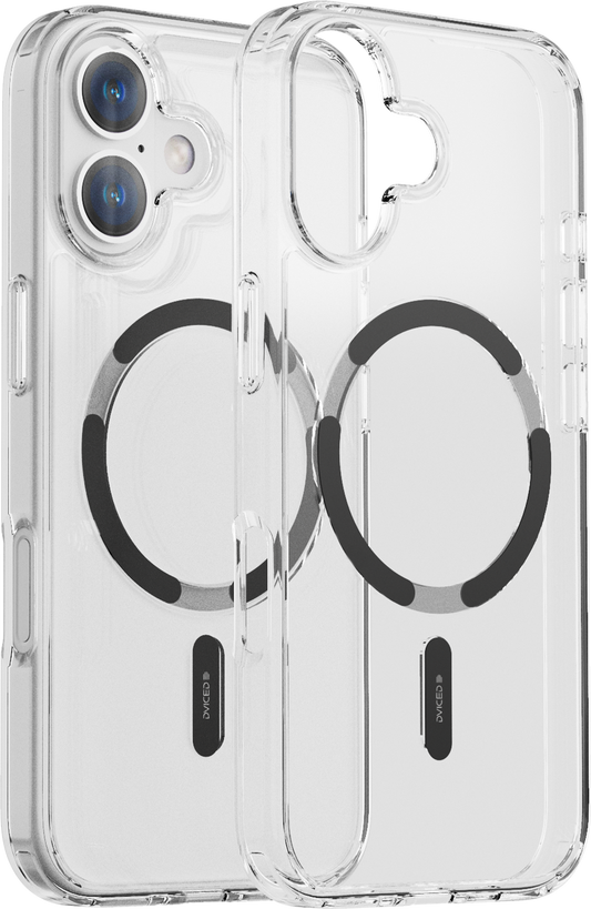 Dviced prozirna MagSafe maskica za iPhone 17 - crna