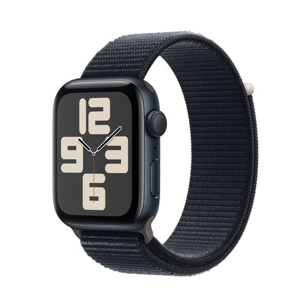 Apple Watch SE GPS 44mm - ponoćno aluminijsko kućište s ponoćno crnom Sport Loopom