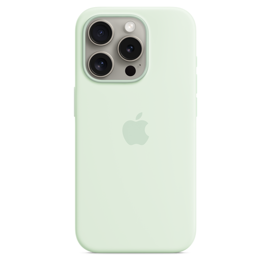 iPhone 15 Pro Silicone Case with MagSafe - Soft Mint - iSTYLE.hr