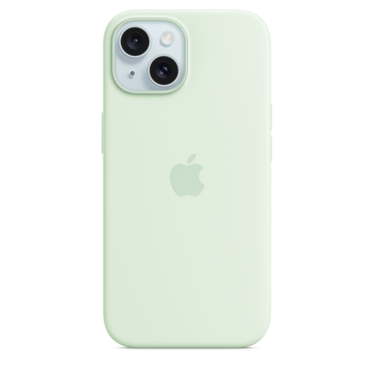 iPhone 15 Silicone Case with MagSafe - Soft Mint - iSTYLE.hr