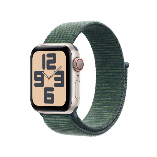 Apple Watch SE GPS + Cellular 40mm Starlight Aluminium Case with Lake Green Sport Loop - iSTYLE.hr