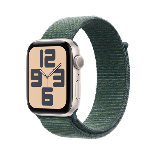 Apple Watch SE GPS 44mm Starlight Aluminium Case with Lake Green Sport Loop - iSTYLE.hr