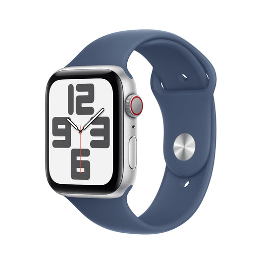 OpenBox - Apple Watch SE GPS + Cellular 44mm Silver Aluminium Case with Denim Sport Band - M/L - iSTYLE.hr
