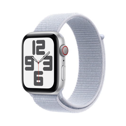 Apple Watch SE GPS + Cellular 44mm Silver Aluminium Case with Blue Cloud Sport Loop - iSTYLE.hr
