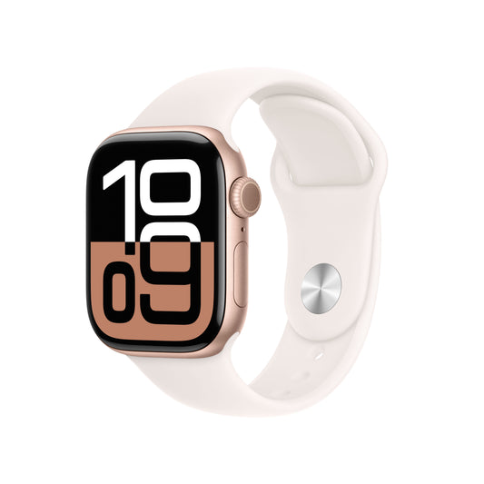 Apple Watch Series 10 GPS + Cellular 42mm Rose Gold Aluminium Case with Light Blush Sport Band - S/M - iSTYLE.hr