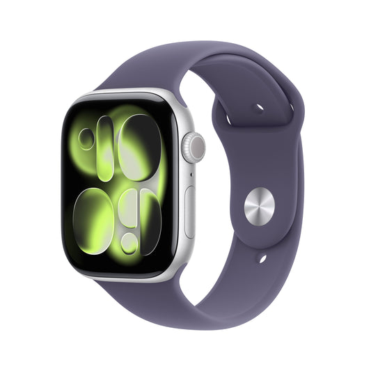 Apple Watch Series 11 GPS 46mm Silver Aluminium Case with Purple Fog Sport Band - S/M - iSTYLE.hr