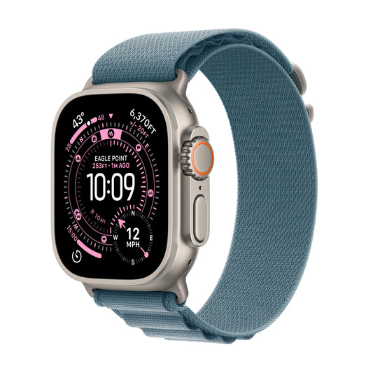 Apple Watch Ultra 3 GPS + Cellular 49mm Natural Titanium Case with Light Blue Alpine Loop - Small - iSTYLE.hr