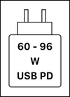 Ovaj uređaj podržava brzo punjenje USB PD, kako je definirano u specifikaciji USB Implementers Forum Power Delivery.