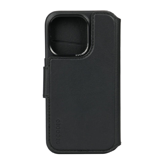 Decoded Leather Detachable Wallet za iPhone 15 Pro - Black