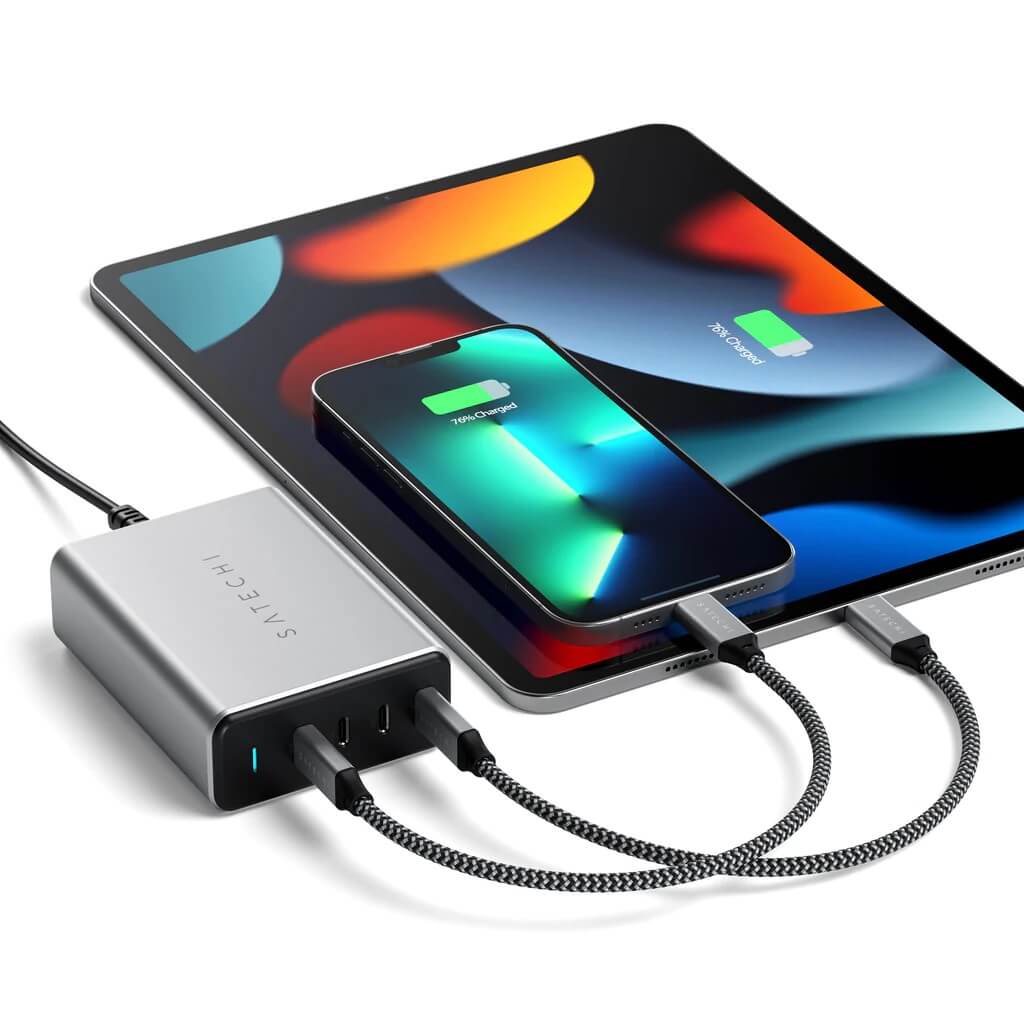 Satechi 165W USB-C 4-PORT PD GAN Charger (4xUSB-C up to 100W)