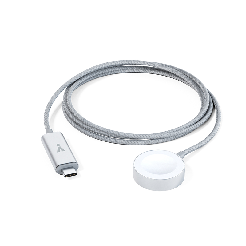 iSTYLE USB-C Fast Magnetic Charger za Apple Watch 1.2m - Silver