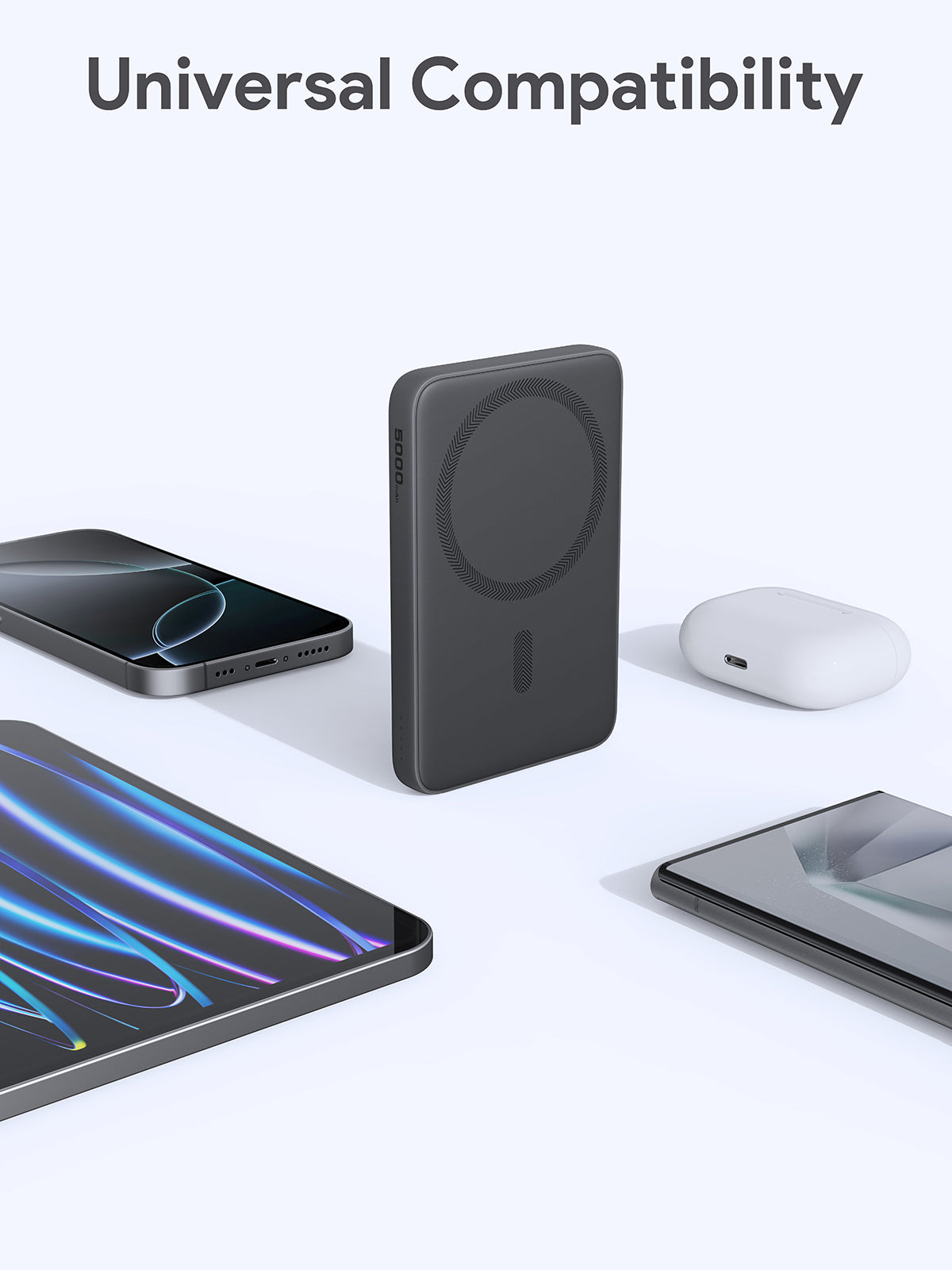 AUKEY 5000 mAh MagSafe Power Bank - Storm Gray