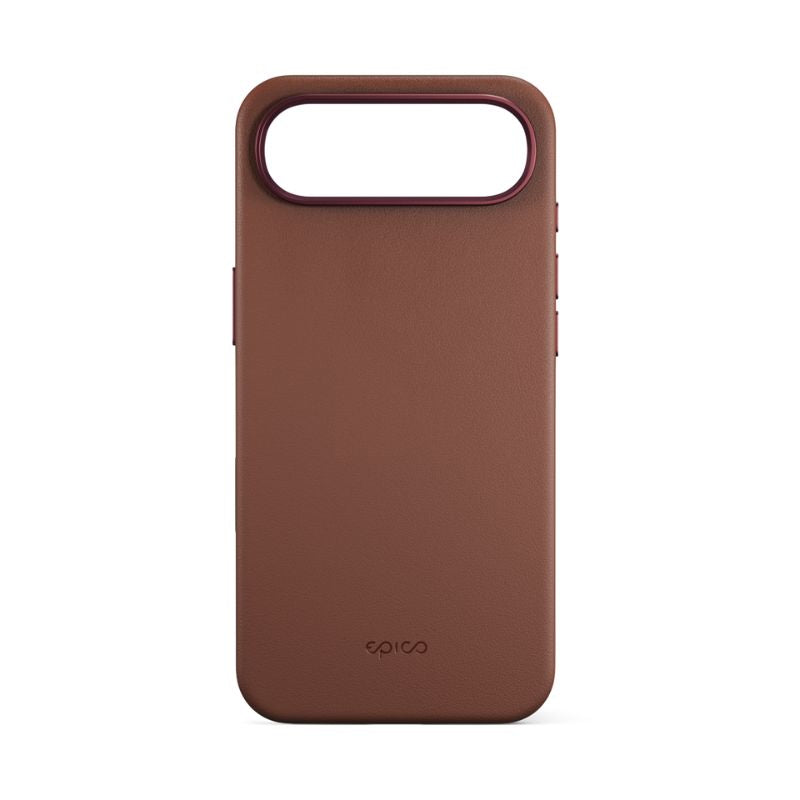 Epico Leather Pro Mag+ Case za iPhone 17 Air Qi2 & MagSafe kompatibilan smeđi