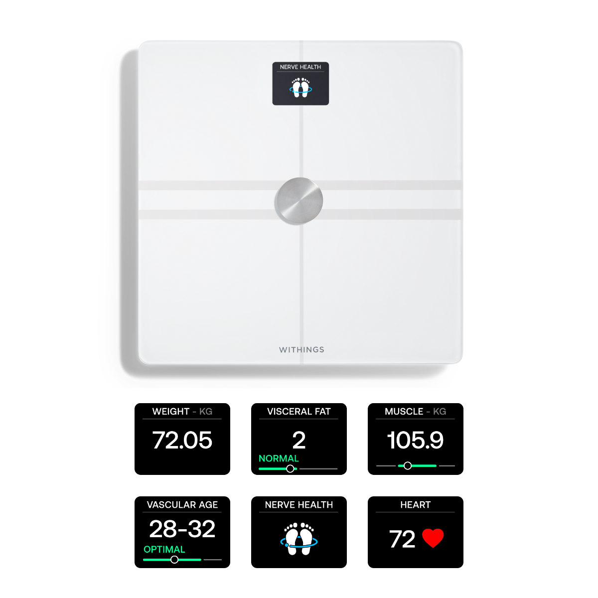 Withings Body Comp Complete Body Analysis Wi-Fi Scale - White