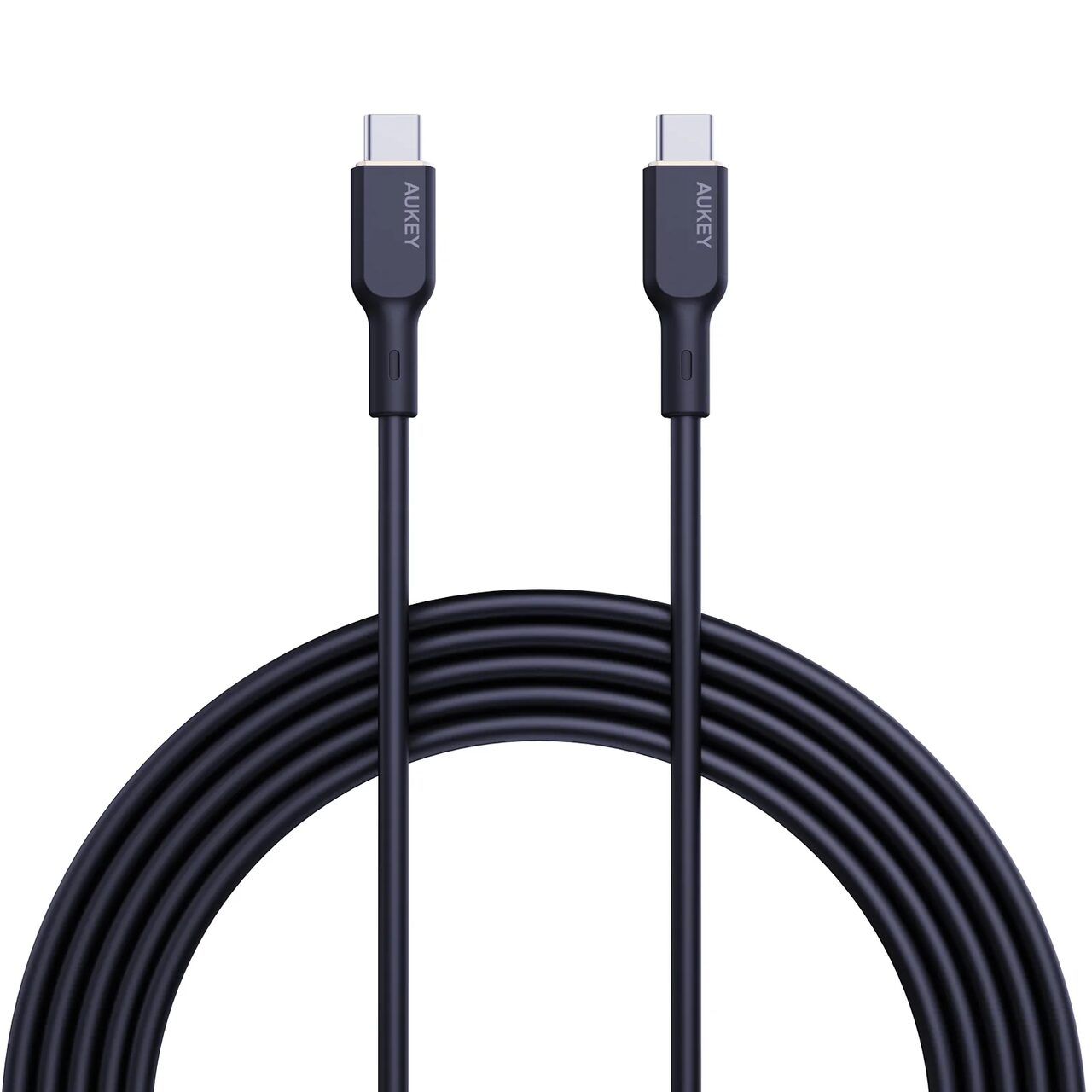 Aukey Circlet Blink 100W Silicone USB-C to USB-C Cable 1.8m Crni