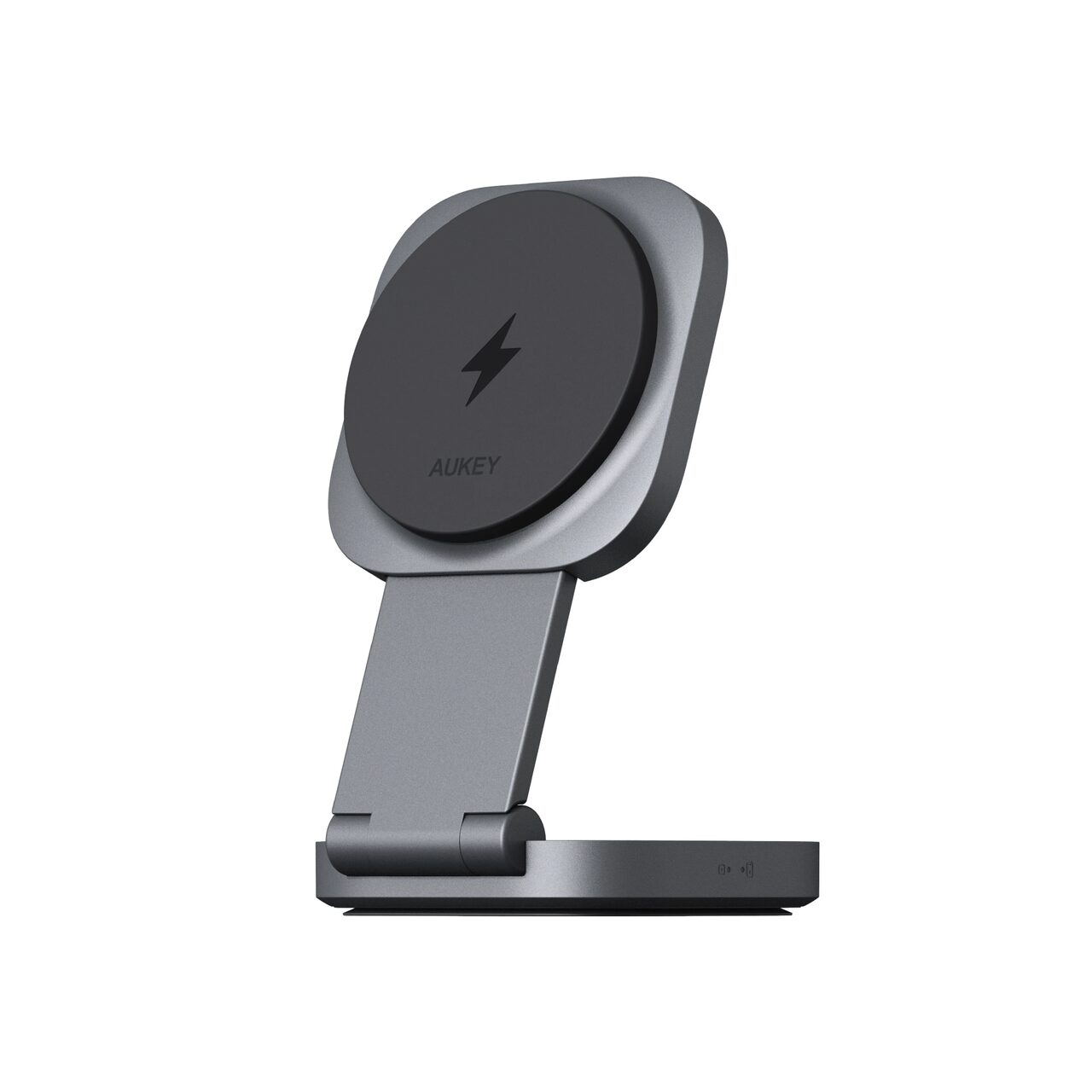Aukey MagFusion L 2-in-1 Foldable Qi2 Magnetic Fast Wireless Charging Station