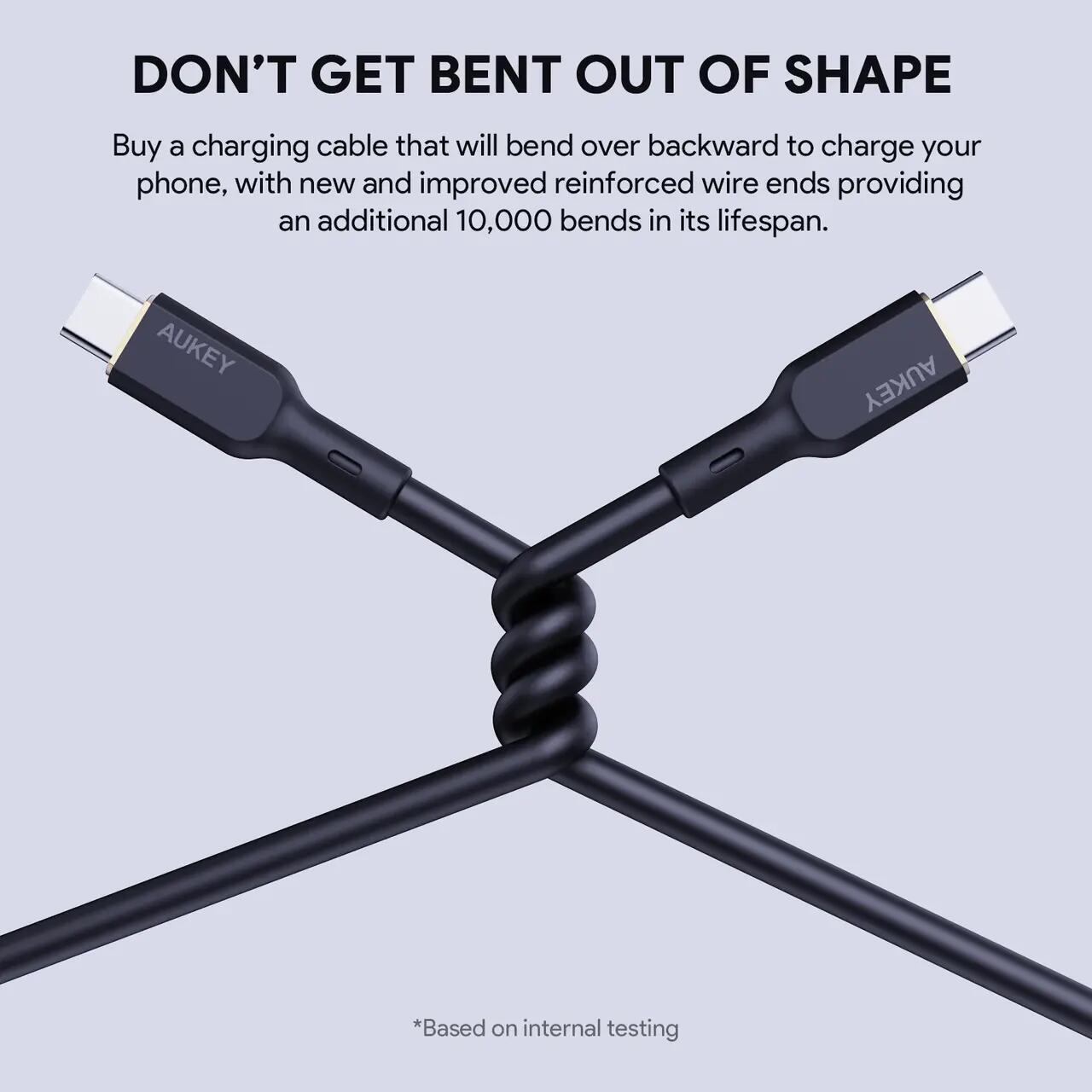 AUKEY Circlet Blink 100W Silicone USB-C to USB-C Cable 1.8m - Crni