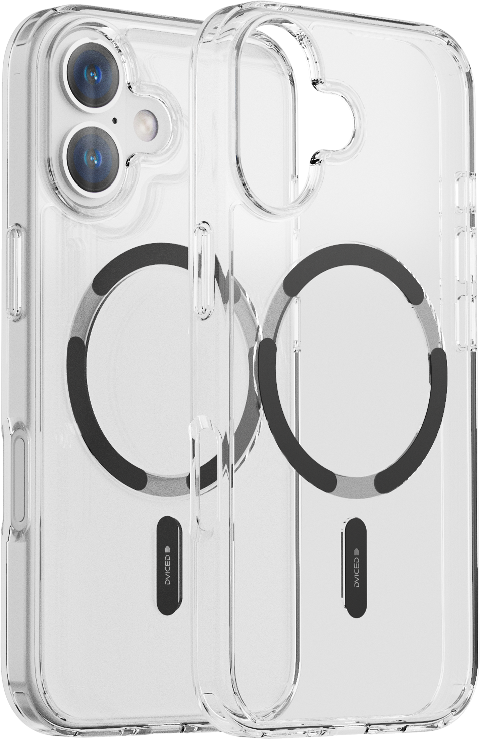 Dviced prozirna MagSafe maskica za iPhone 17 - crna