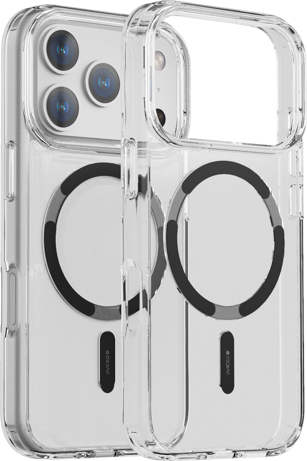 Dviced prozirna MagSafe maskica za iPhone 17 Pro - crna