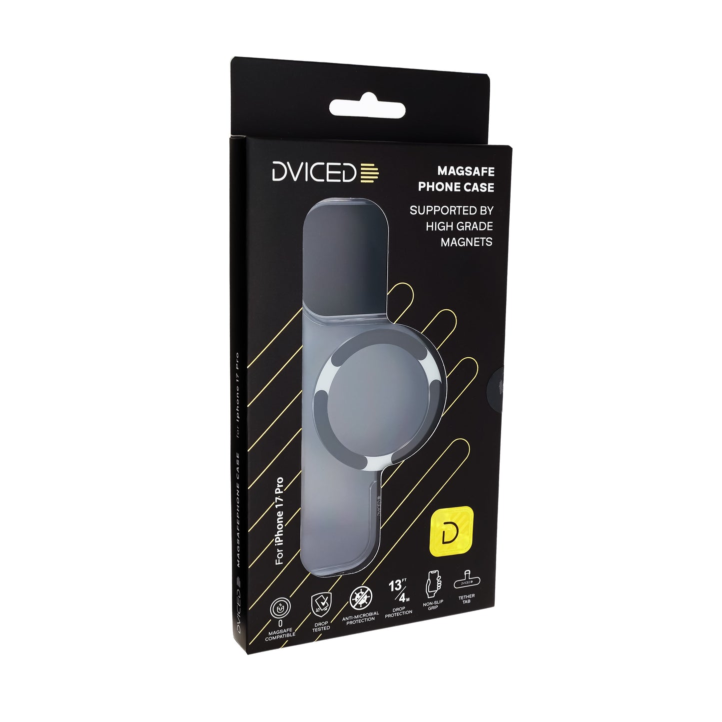 Dviced prozirna MagSafe maskica za iPhone 17 Pro - crna