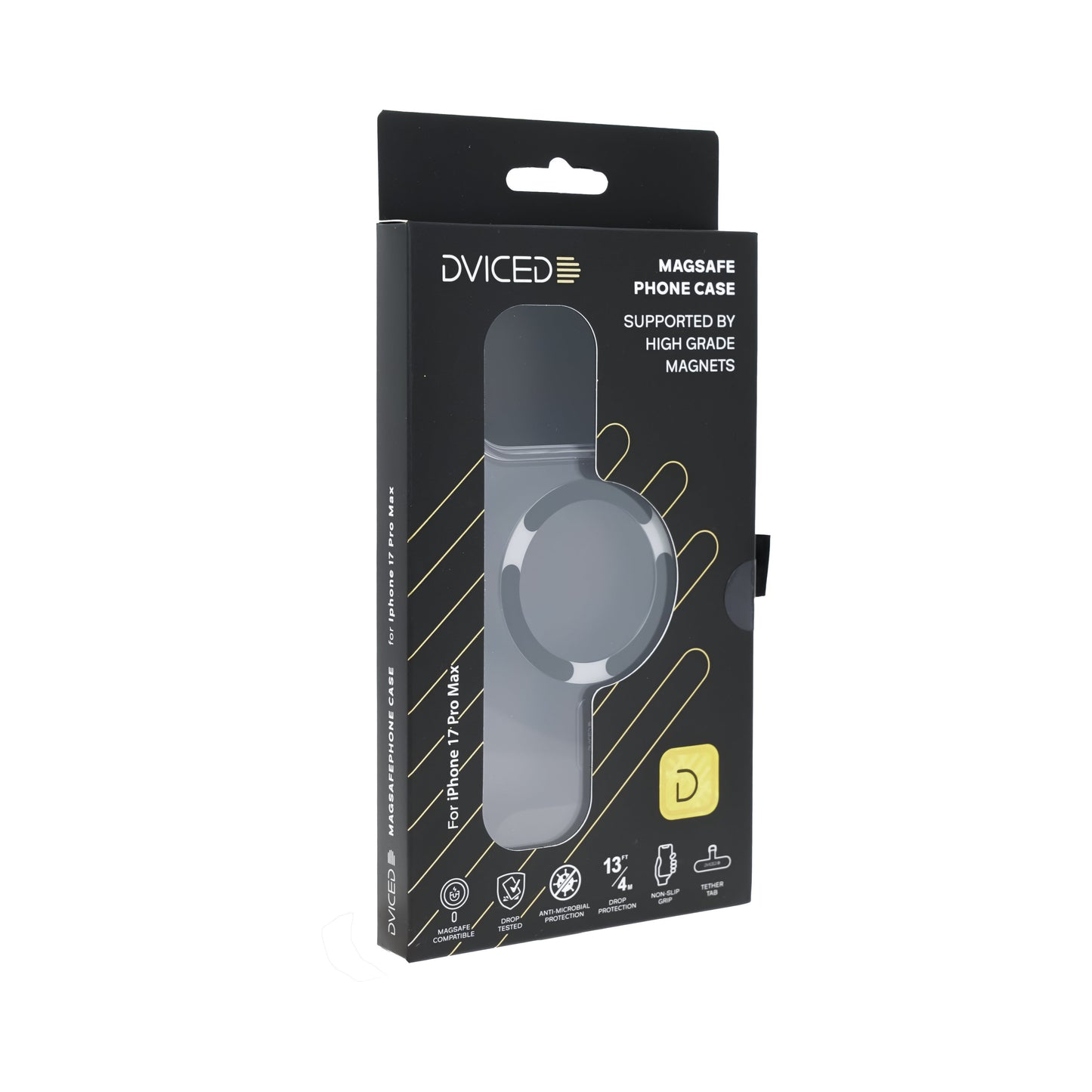 Dviced prozirna MagSafe maskica za iPhone 17 Pro Max - crna