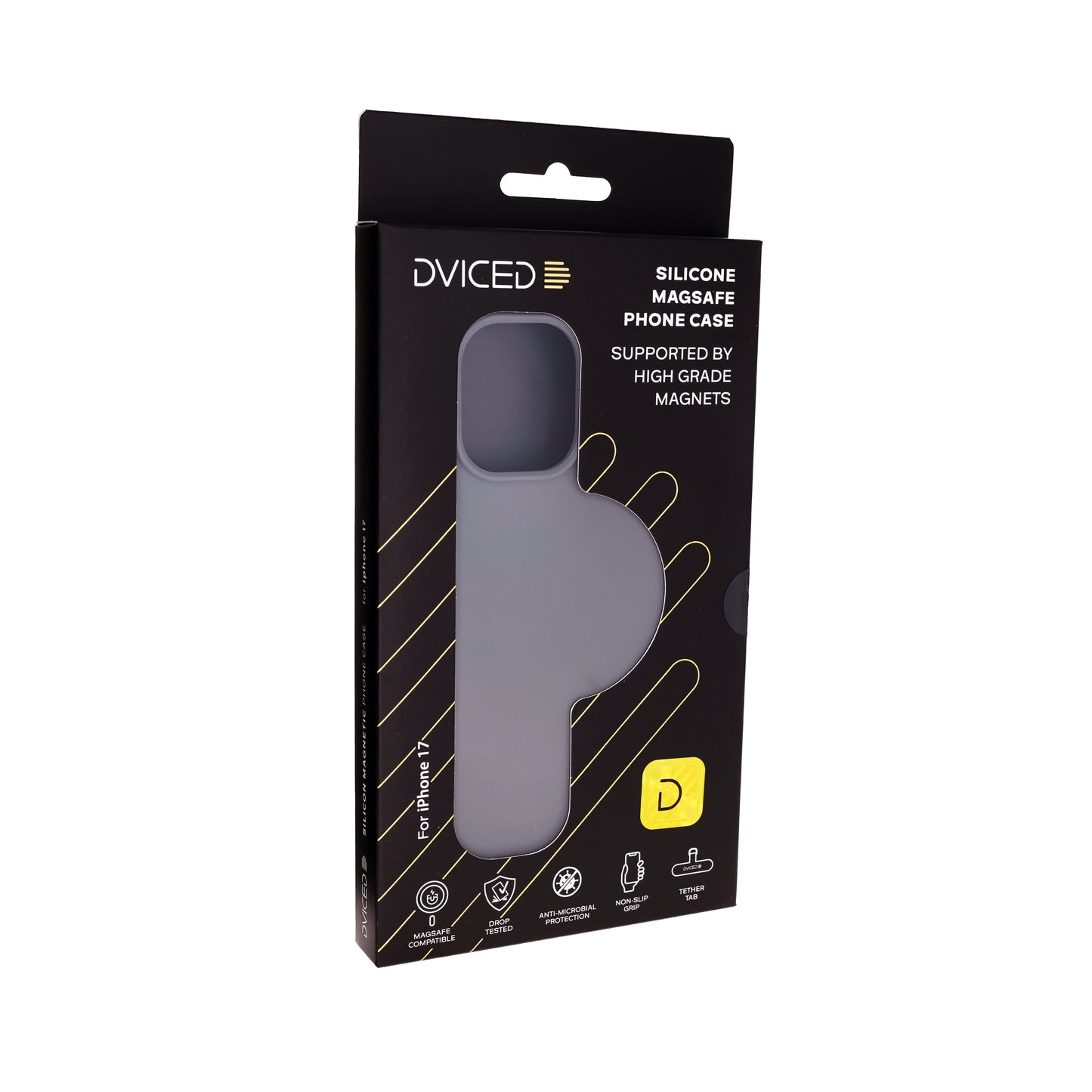 Dviced silikonska MagSafe maskica za iPhone 17 - siva