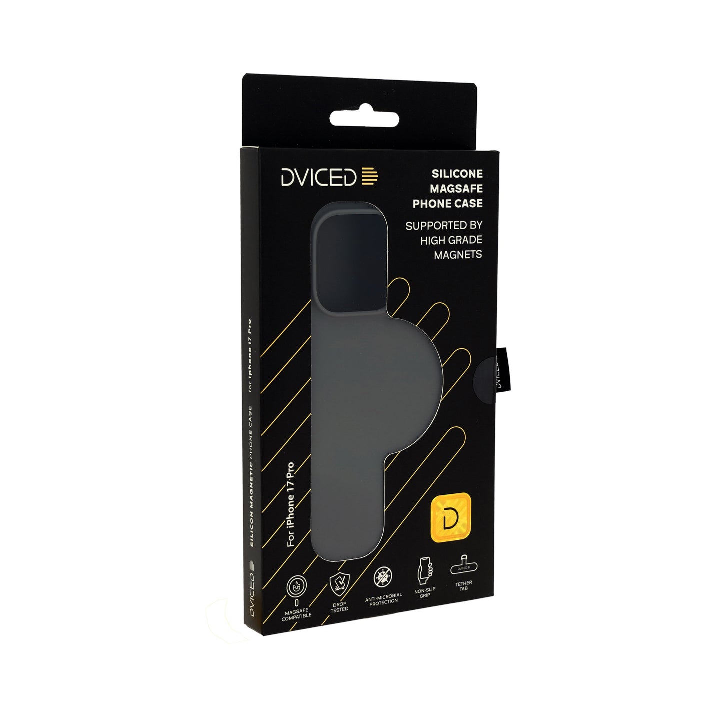 Dviced silikonska MagSafe maskica za iPhone 17 Pro - siva