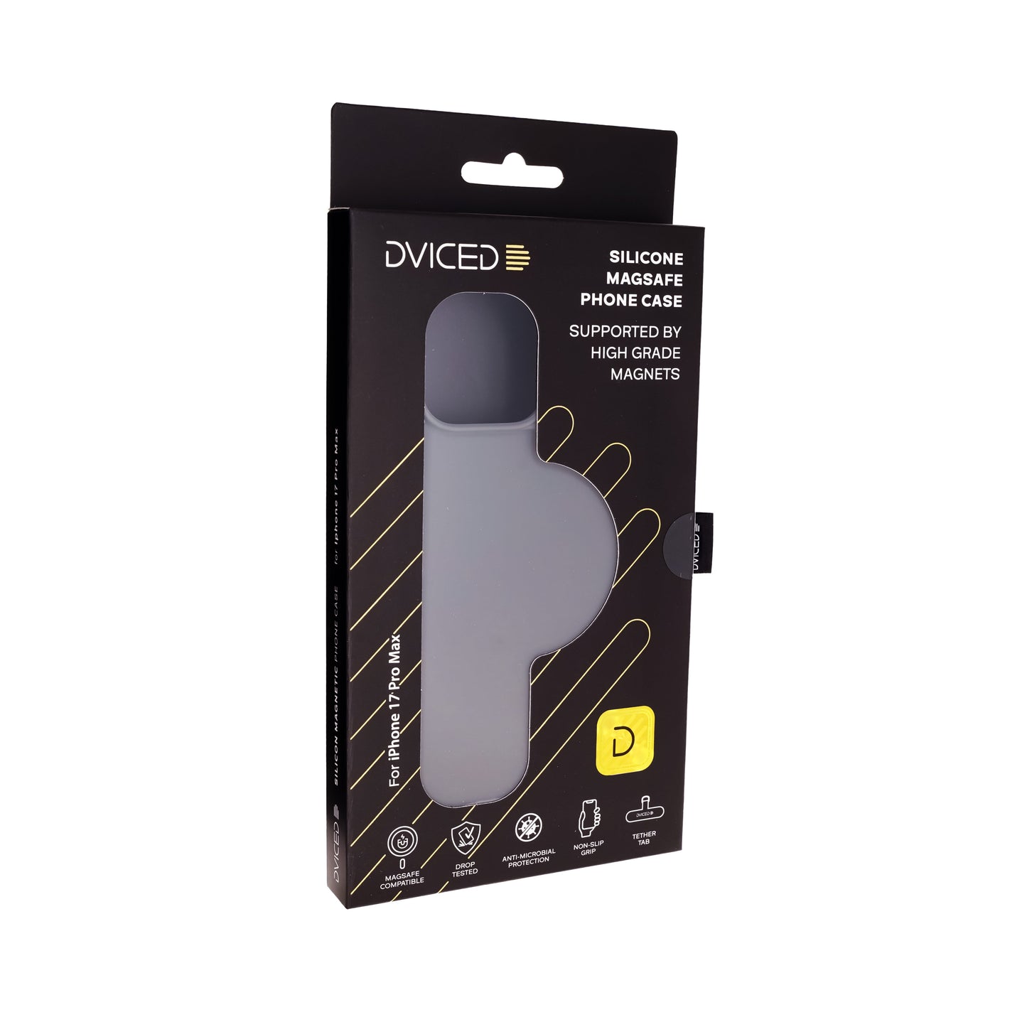 Dviced silikonska MagSafe maskica za iPhone 17 Pro Max - siva