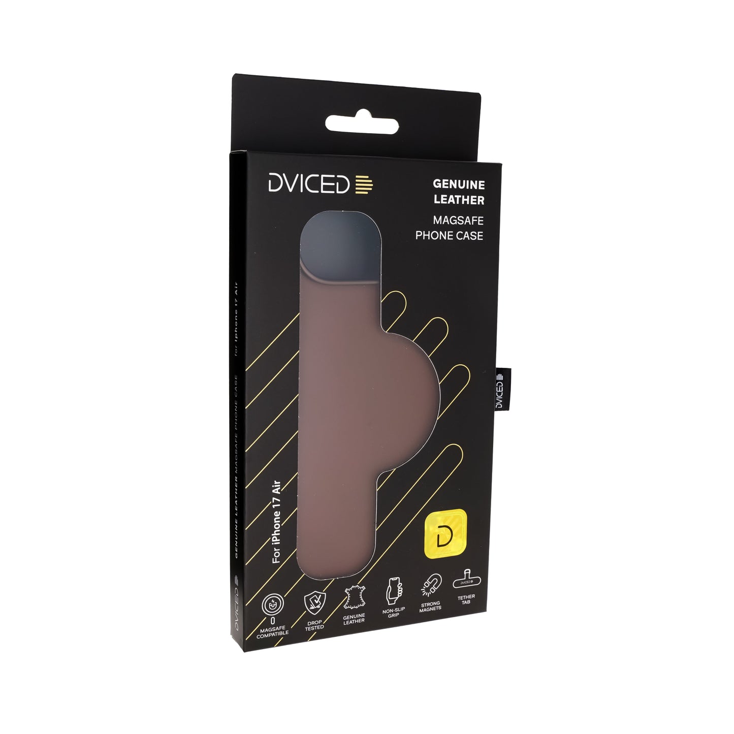 Dviced kožna MagSafe torbica za iPhone 17 Air - smeđa