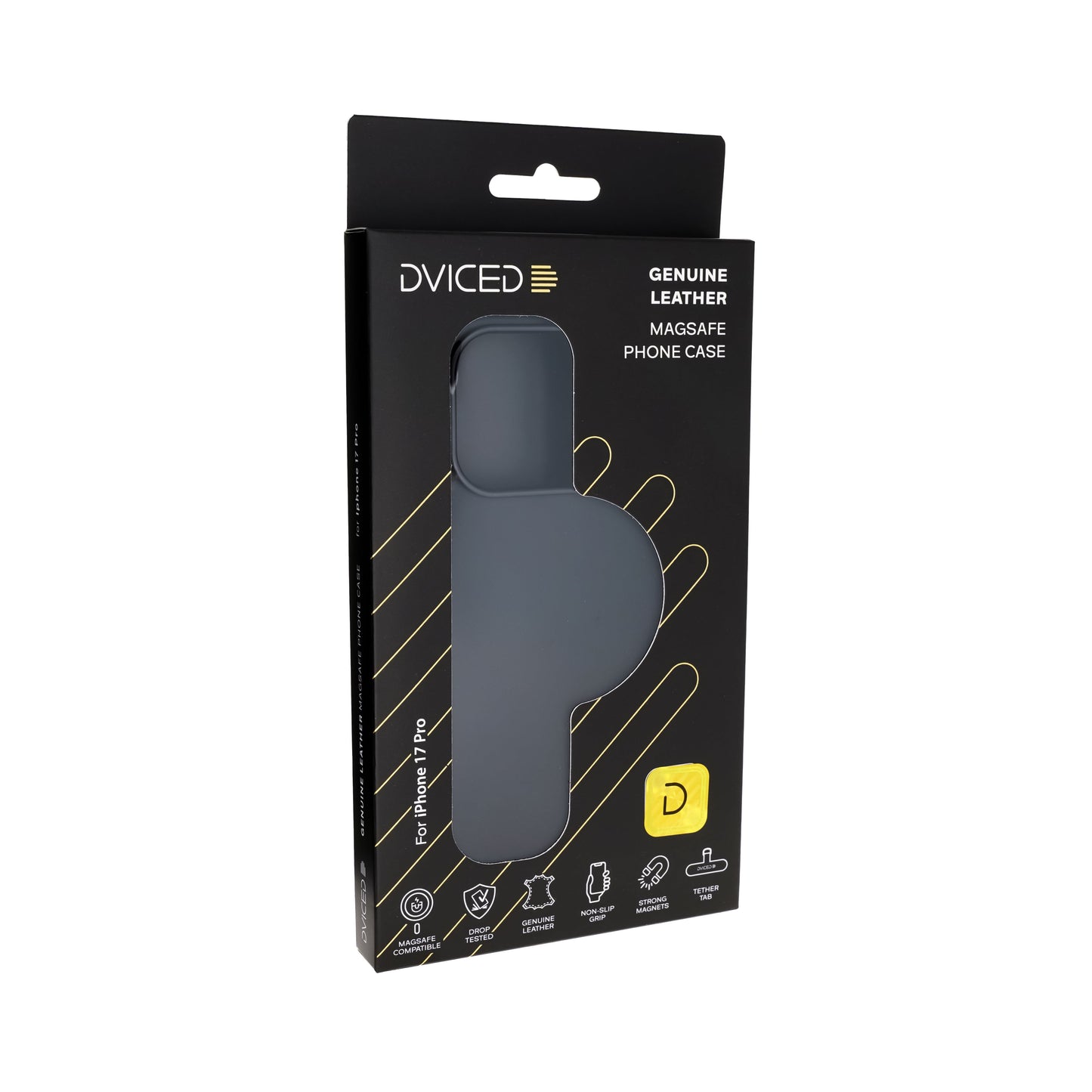 Dviced kožna MagSafe torbica za iPhone 17 Pro - crna