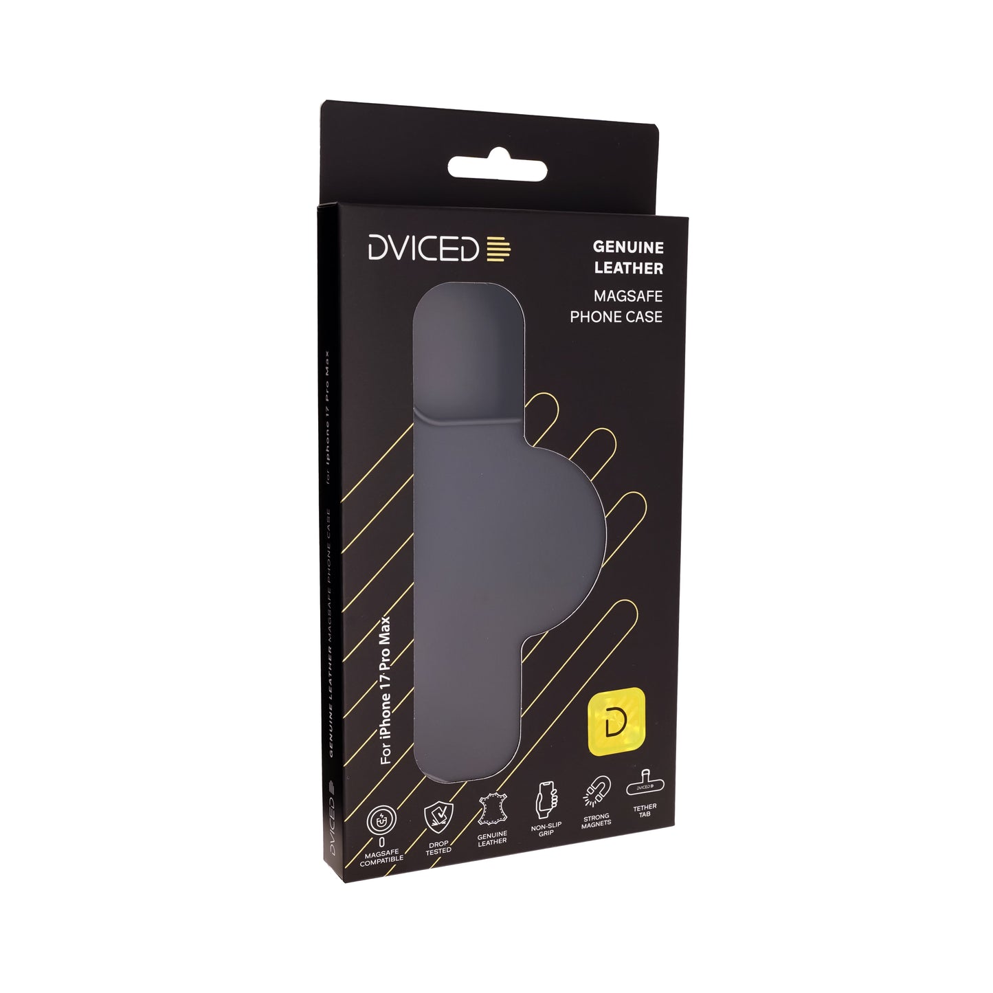 Dviced kožna MagSafe torbica za iPhone 17 Pro Max - crna