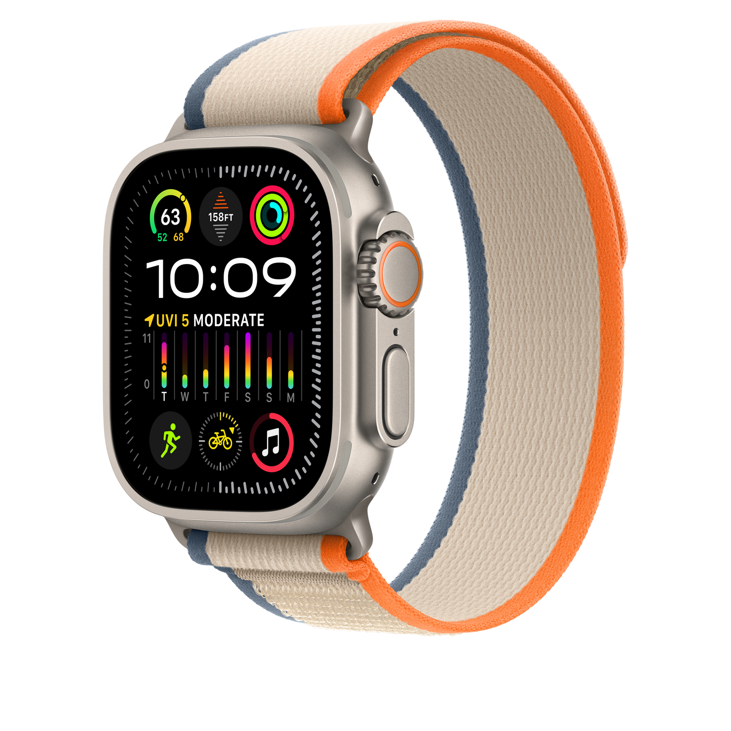 49mm Orange/Beige Trail Loop - M/L - iSTYLE HR