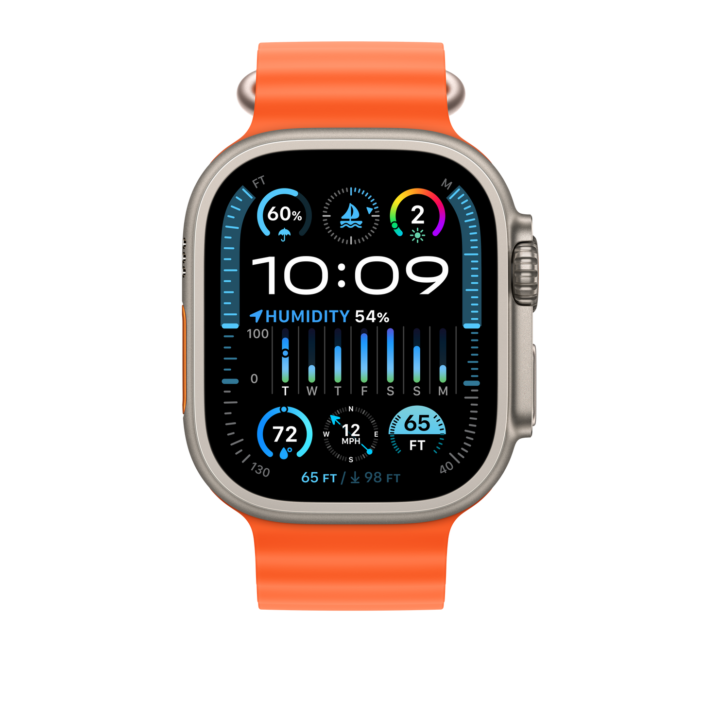 49mm Orange Ocean Band - iSTYLE HR