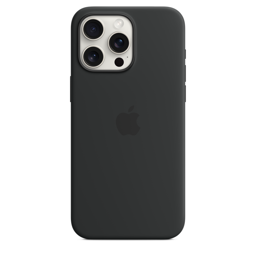 iPhone 15 Pro Max Silicone Case with MagSafe - Black - iSTYLE HR