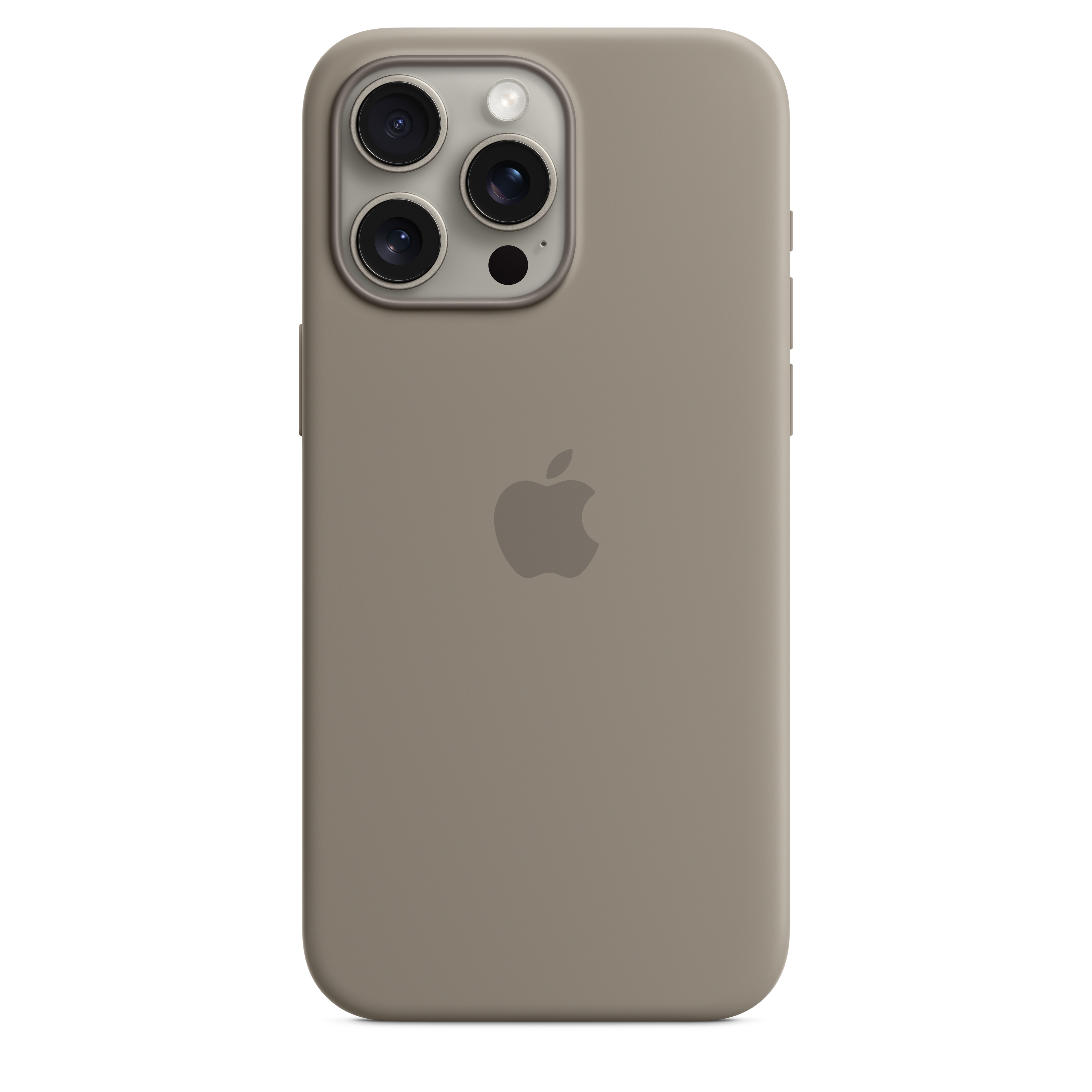 Silikonska maskica s MagSafe za iPhone 15 Pro Max - glinasto siva
