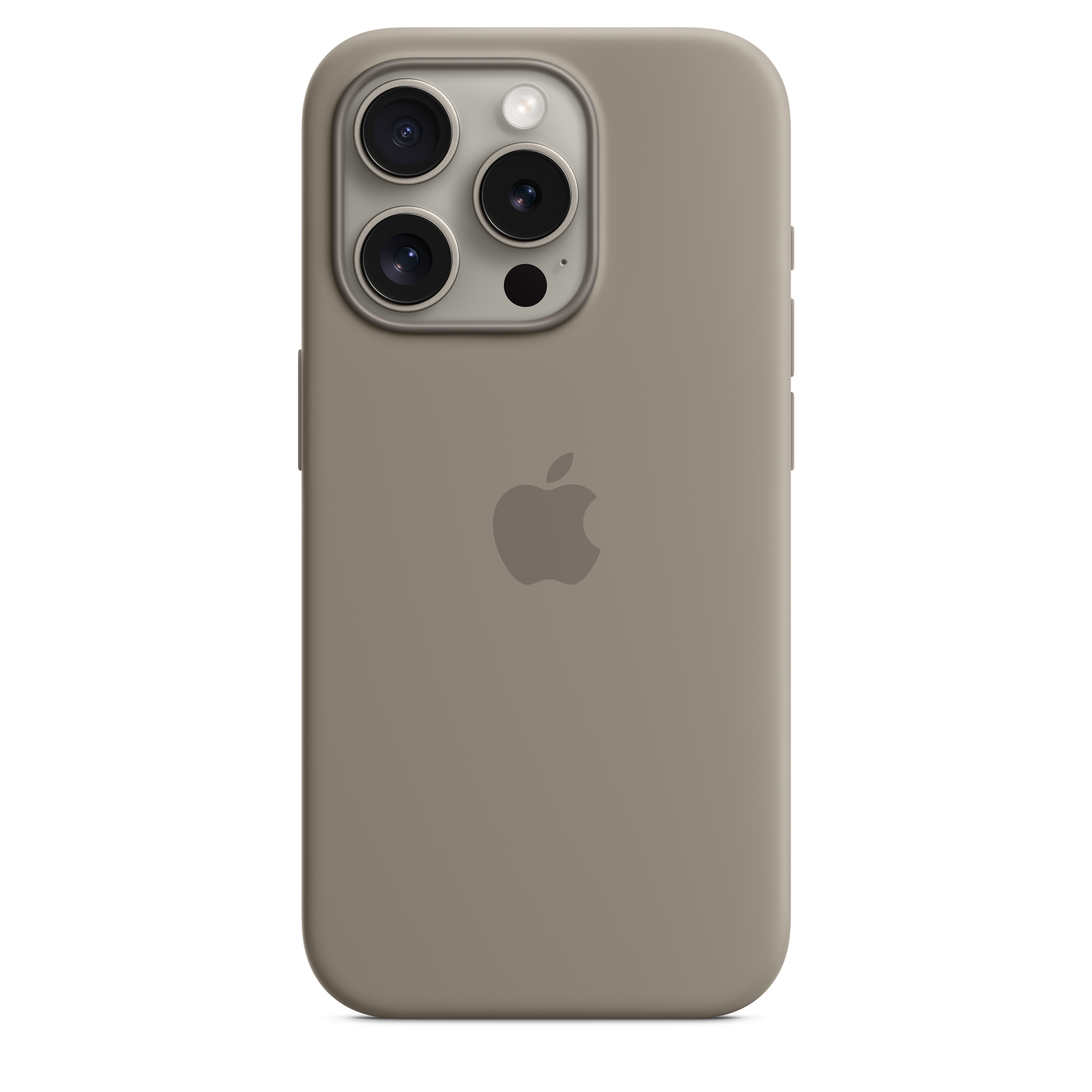 Silikonska maskica s MagSafe za iPhone 15 Pro - glinasto siva