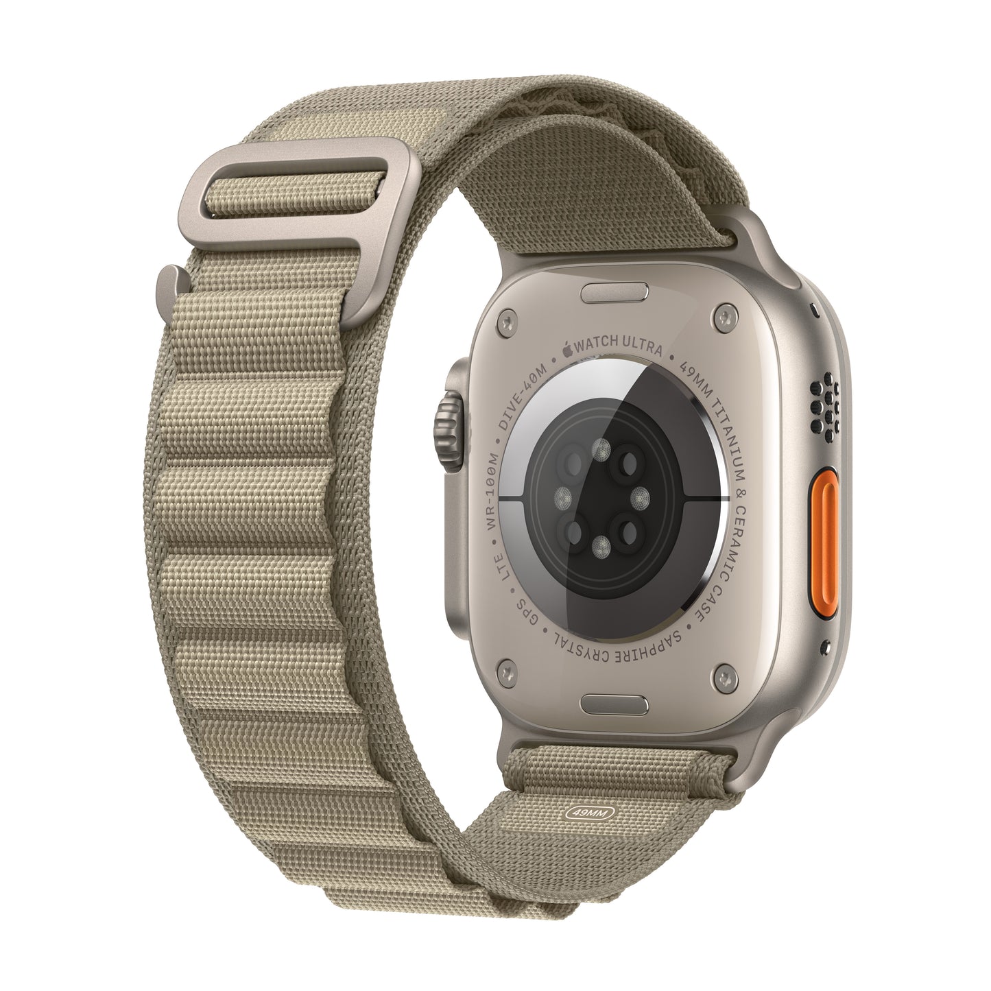 Apple Watch Ultra 2 GPS + Cellular 49mm Titanium Case with Olive Alpine Loop - Small - iSTYLE HR