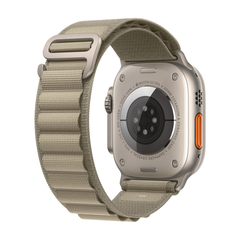 Apple Watch Ultra 2 GPS + Cellular 49mm Titanium Case with Olive Alpine Loop - Medium - iSTYLE HR