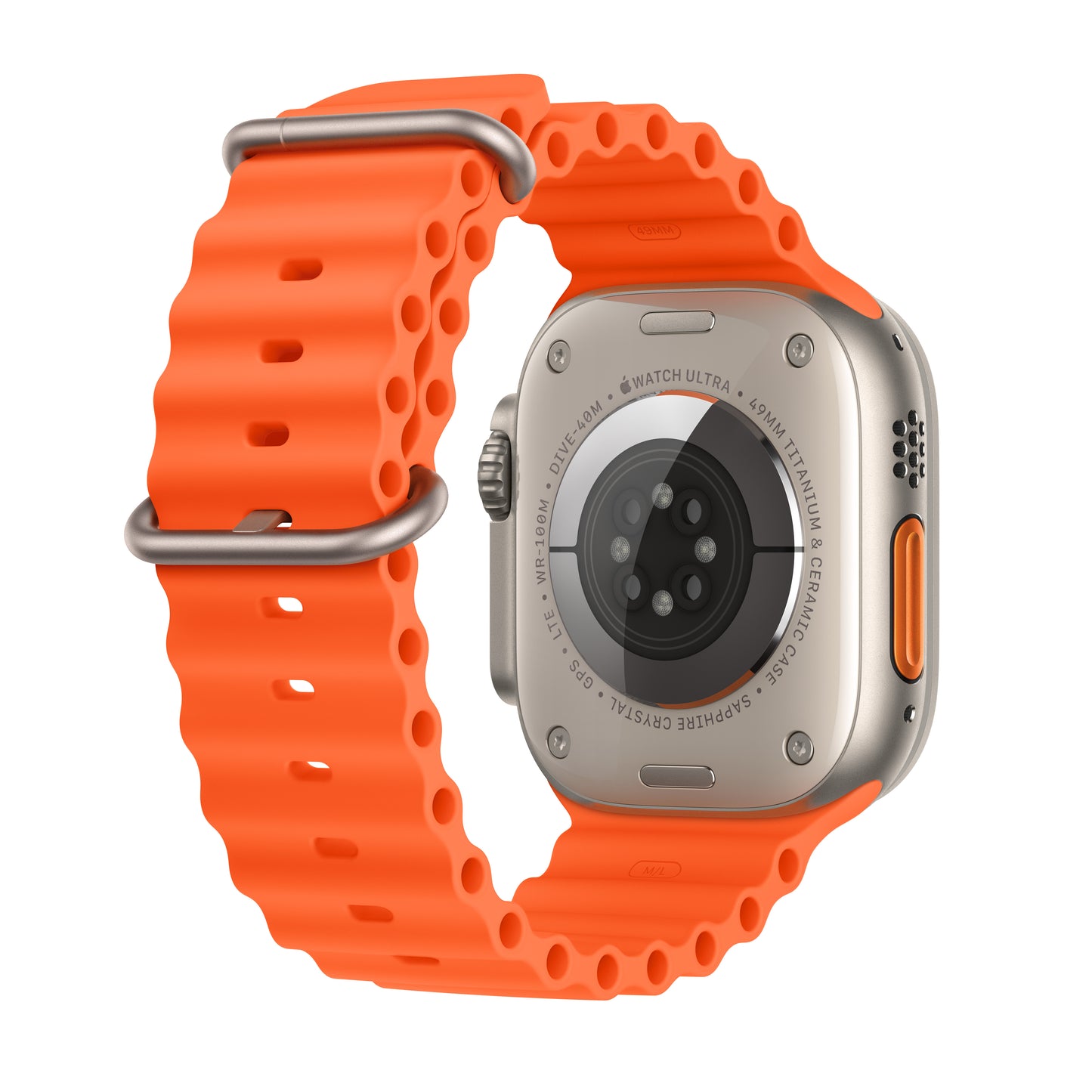 Apple Watch Ultra 2 GPS + Cellular 49mm Titanium Case with Orange Ocean Band - iSTYLE HR