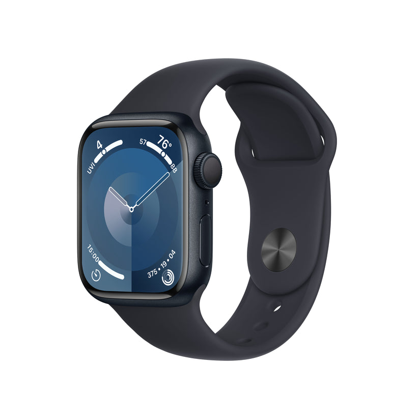 Apple Watch Series 9 GPS 41mm Midnight Aluminum Case with Midnight Sport Band - M/L - iSTYLE HR