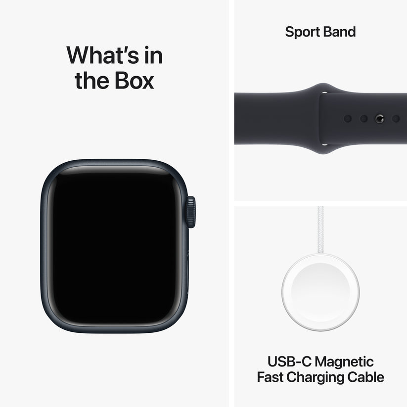 Apple Watch Series 9 GPS 41mm Midnight Aluminum Case with Midnight Sport Band - M/L - iSTYLE HR