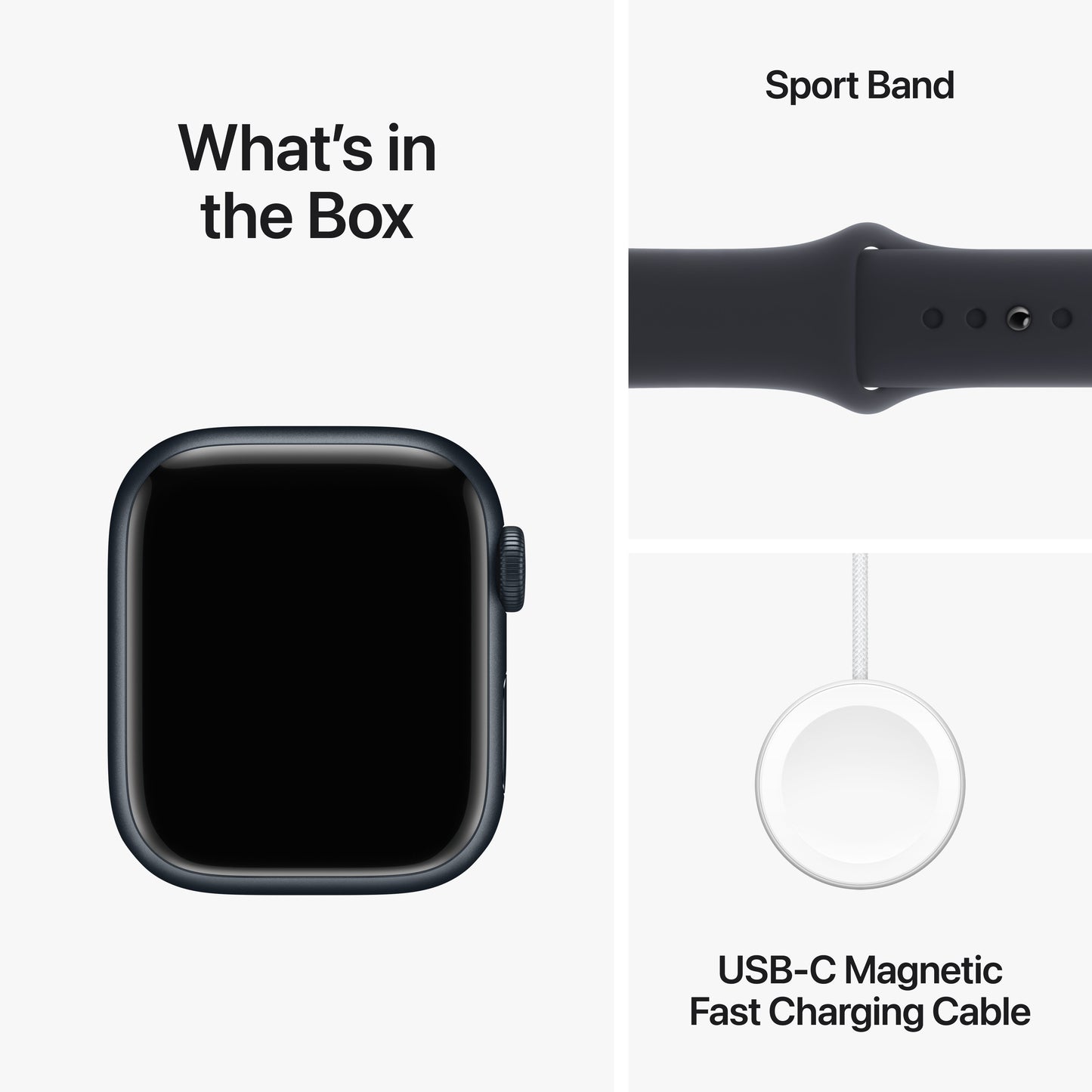 Apple Watch Series 9 GPS 41mm Midnight Aluminum Case with Midnight Sport Band - S/M - iSTYLE HR