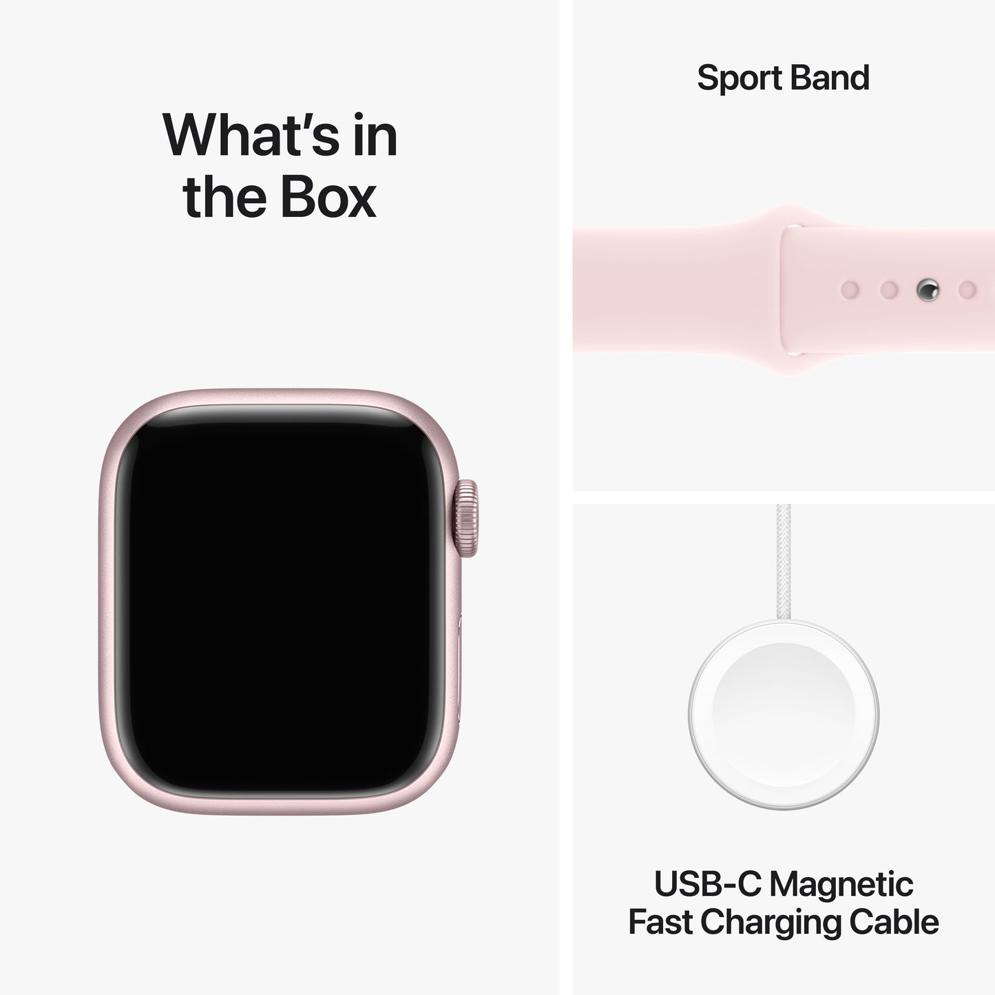 Apple Watch Series 9 GPS 41mm Pink Aluminum Case with Light Pink Sport Band - M/L - iSTYLE HR