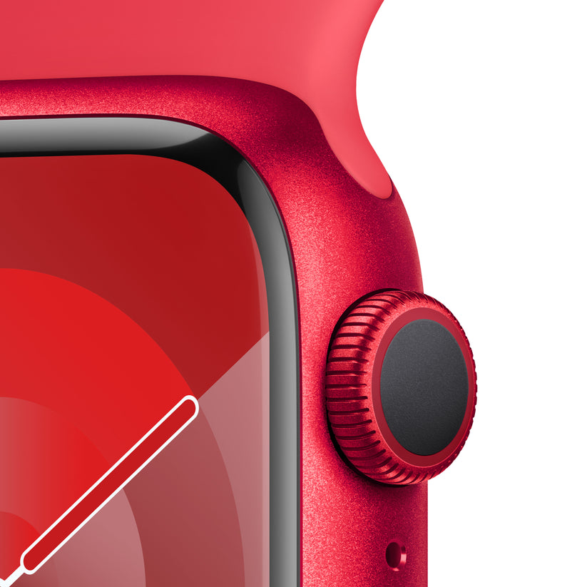 Apple Watch Series 9 GPS 41mm (PRODUCT)RED Aluminum Case with (PRODUCT)RED Sport Band - M/L - iSTYLE HR