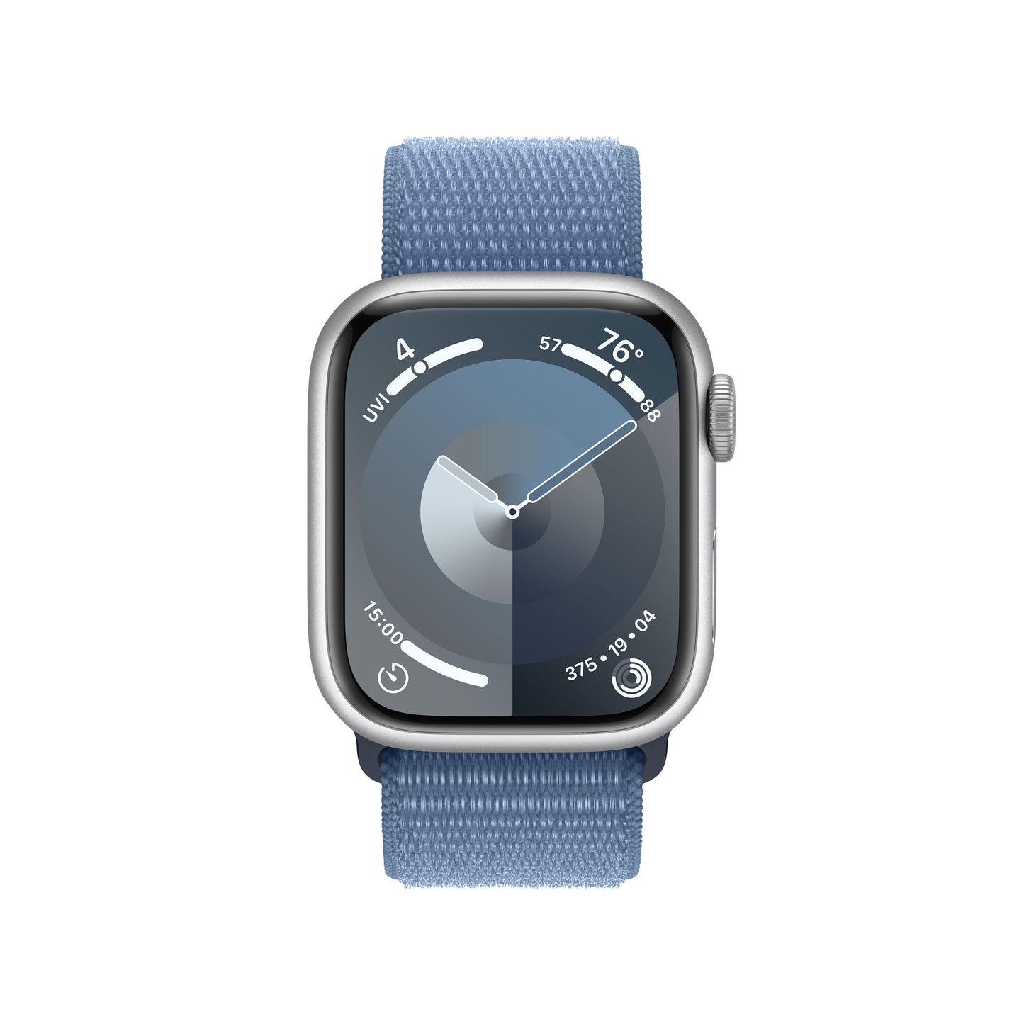 Apple Watch Series 9 GPS 41mm Silver Aluminum Case with Winter Blue Sport Loop - iSTYLE HR