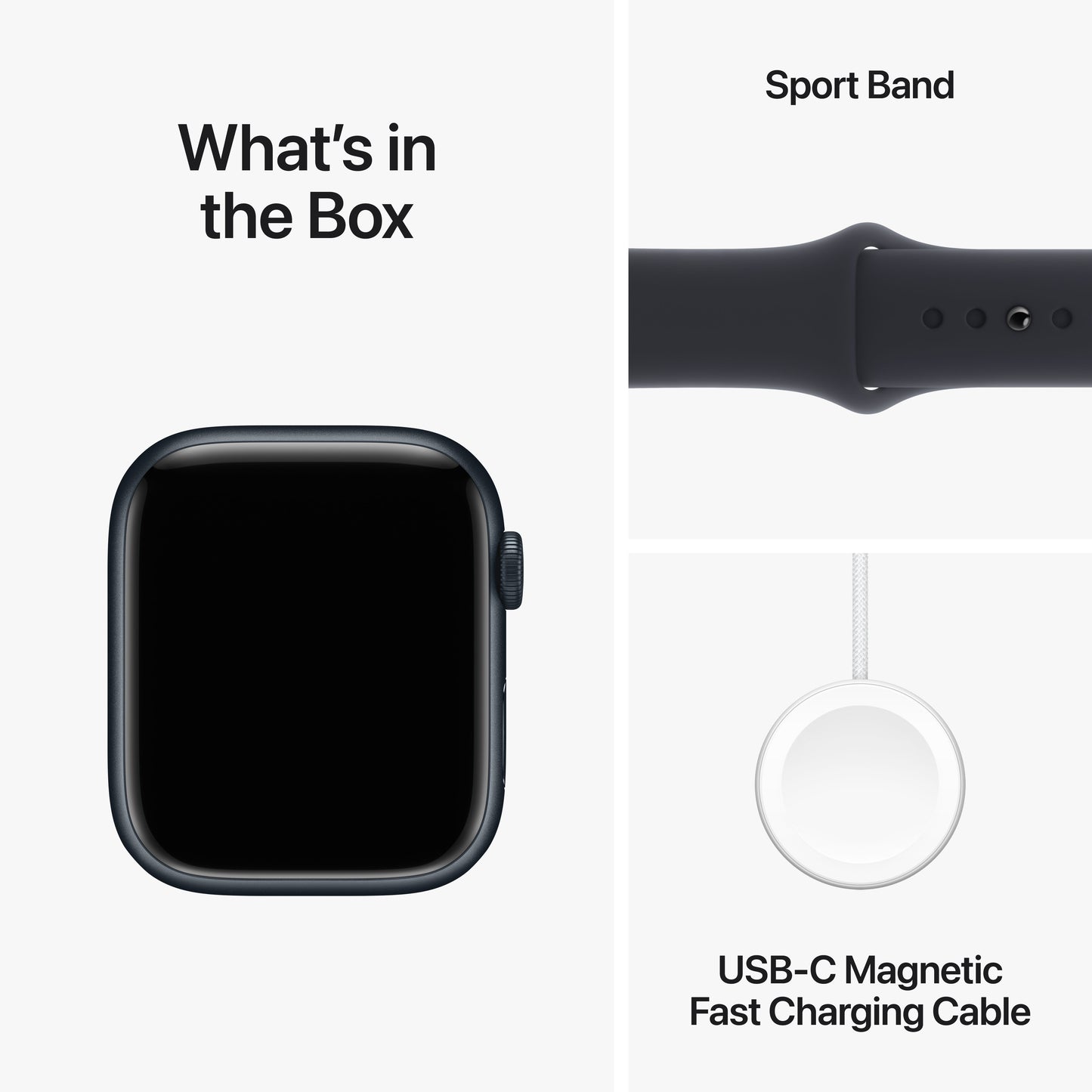 Apple Watch Series 9 GPS 45mm Midnight Aluminum Case with Midnight Sport Band - M/L - iSTYLE HR