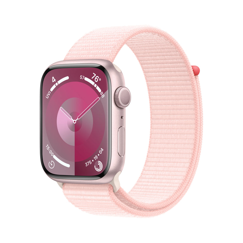 Apple Watch Series 9 GPS 45mm Pink Aluminum Case with Light Pink Sport Loop - iSTYLE HR