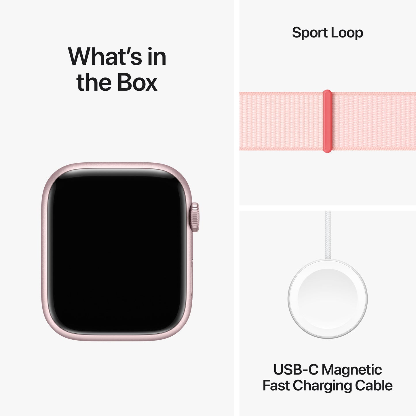 Apple Watch Series 9 GPS 45mm Pink Aluminum Case with Light Pink Sport Loop - iSTYLE HR