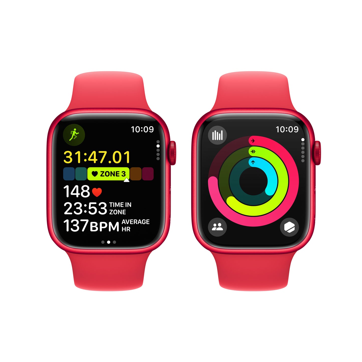 Apple Watch Series 9 GPS 45mm (PRODUCT)RED Aluminum Case with (PRODUCT)RED Sport Band - M/L - iSTYLE HR