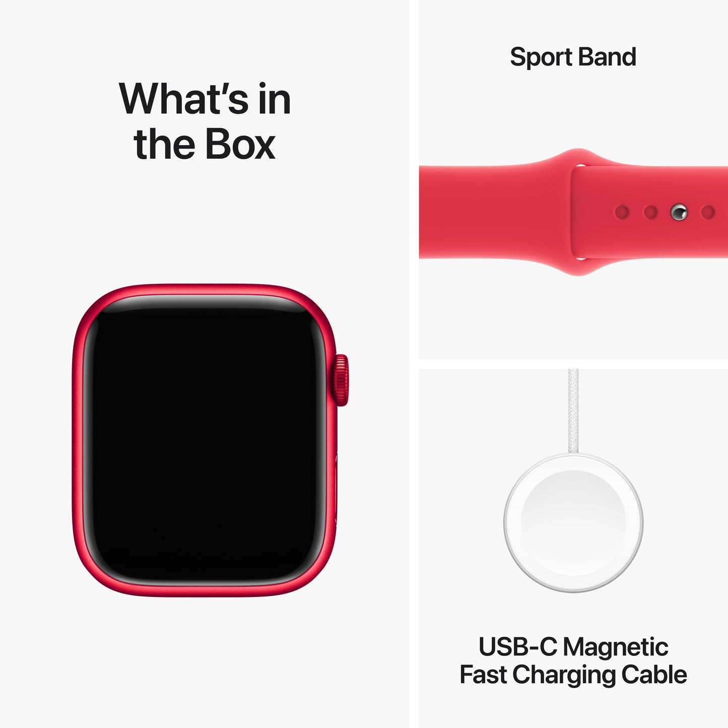 Apple Watch Series 9 GPS 45mm (PRODUCT)RED Aluminum Case with (PRODUCT)RED Sport Band - S/M - iSTYLE HR